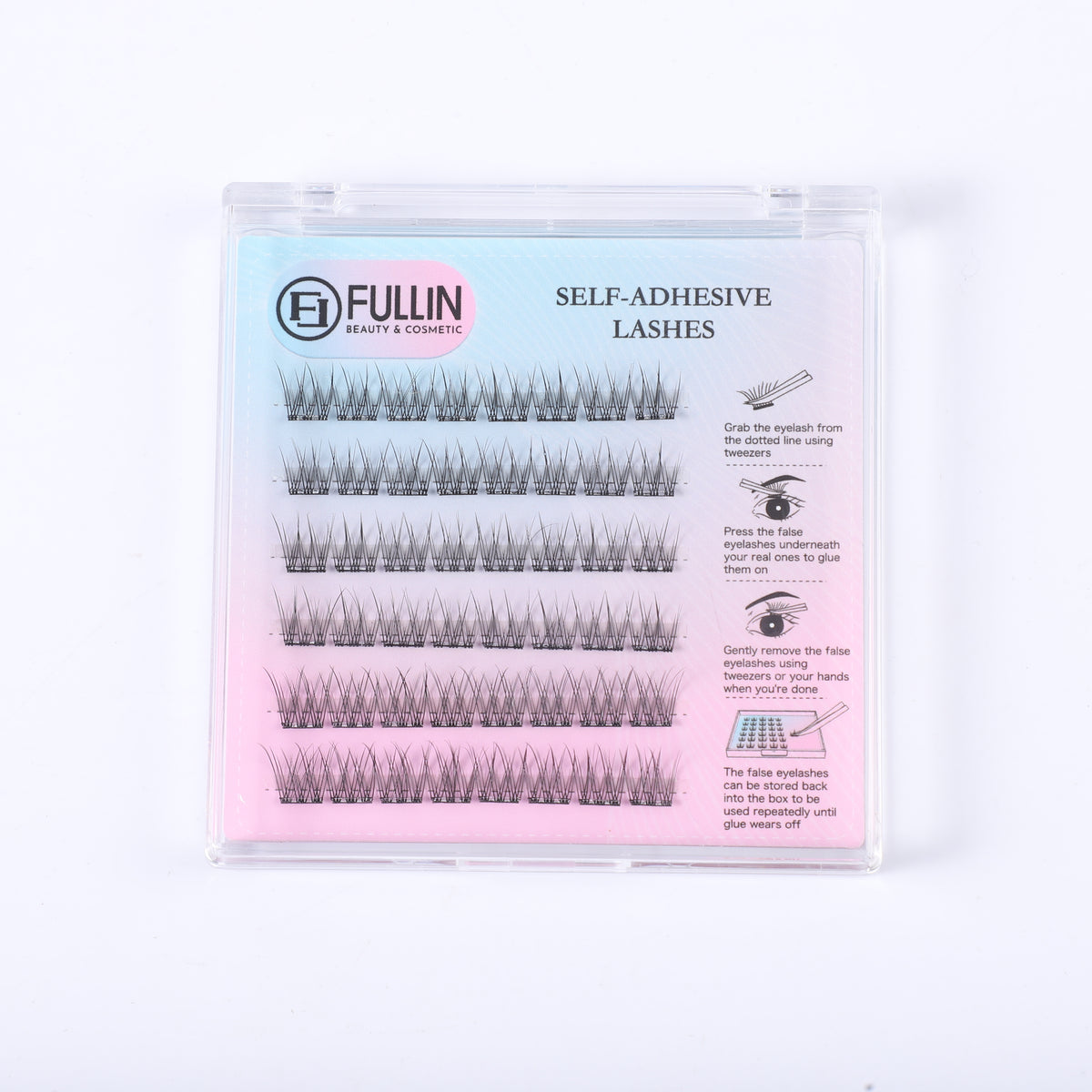 FULLIN Fishtail Flare self-adhesive lash cluster set