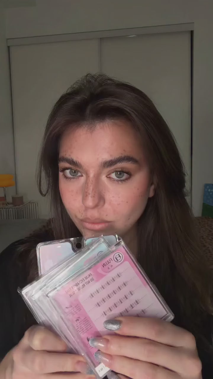 @glossymuabyartysh wears FULLIN Feather Wisps and Wild Whisper Lower lashes.